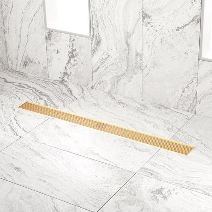 brass linear shower drain